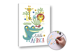 Maľovanie podľa čísel na plátno LITTLE AFRICA – nízka náročnosť 