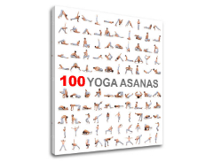 Motivačný obraz na stenu 100 Yoga asanas