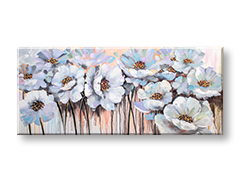 Maľovaný obraz na stenu KVETY 1 dielny CFAZH6221E1 - 120x50 cm